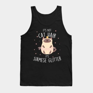 Siamese Cat Glitter Tank Top